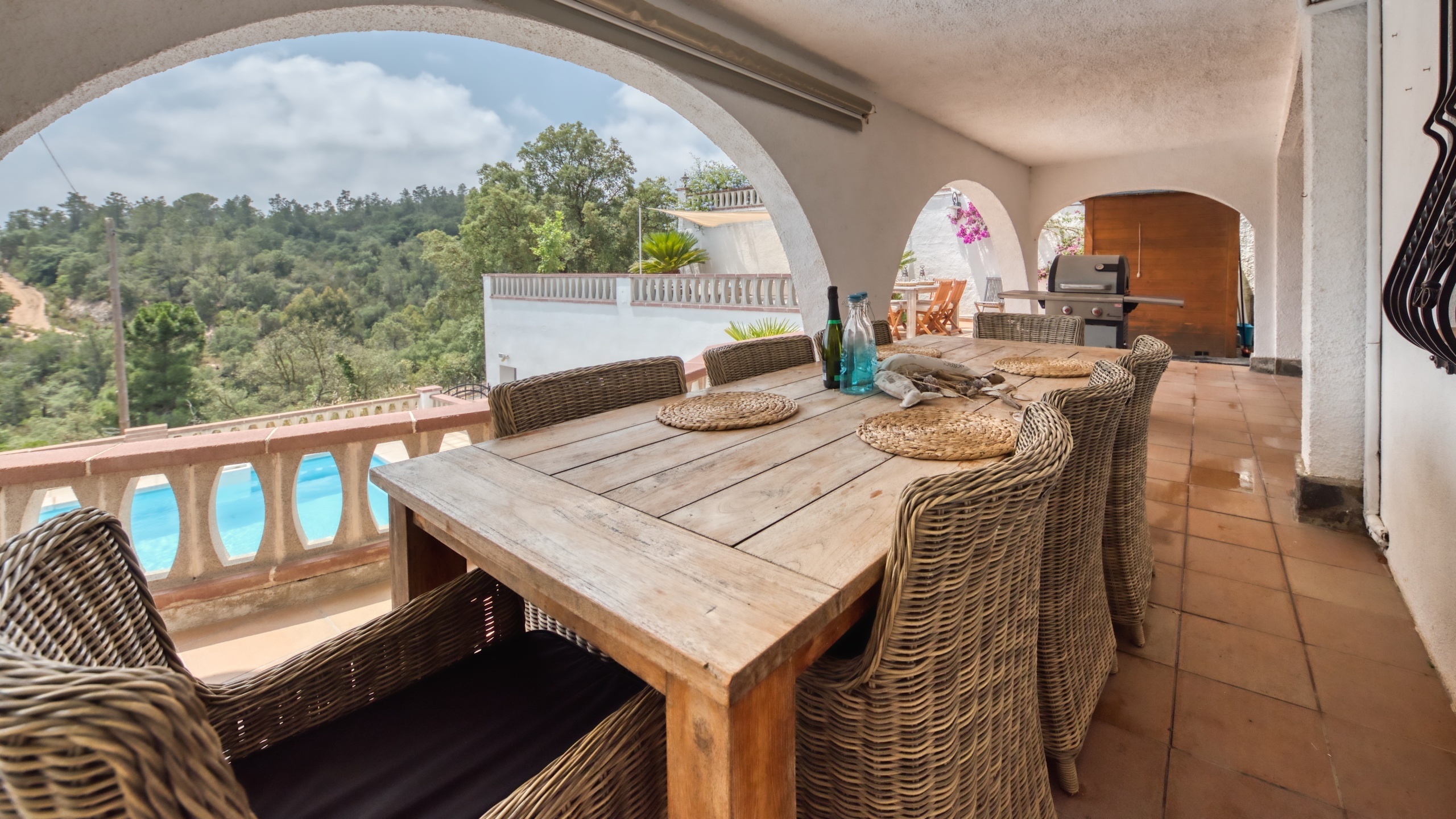 Vakantievilla's Costa Brava Spanje - Villa Santa Maria - BBQ gebied